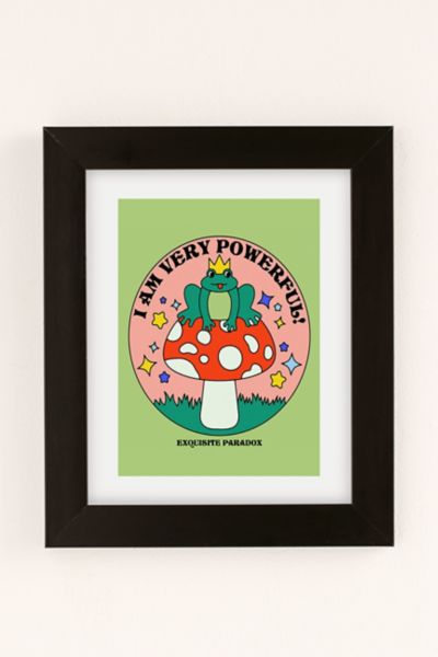 Exquisite Paradox Powerful Frog Art Print In Black Matte Frame At Urban Outfitters