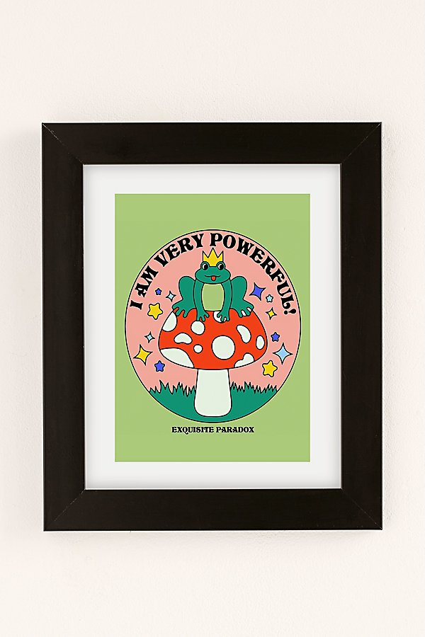Exquisite Paradox Powerful Frog Art Print In Modern Black At Urban Outfitters In Multi