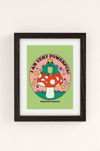 Exquisite Paradox Powerful Frog Art Print In Black Wood Frame At Urban Outfitters