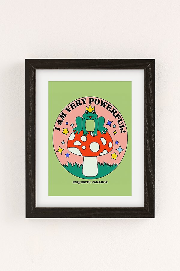 Exquisite Paradox Powerful Frog Art Print In Black Wood Frame At Urban Outfitters