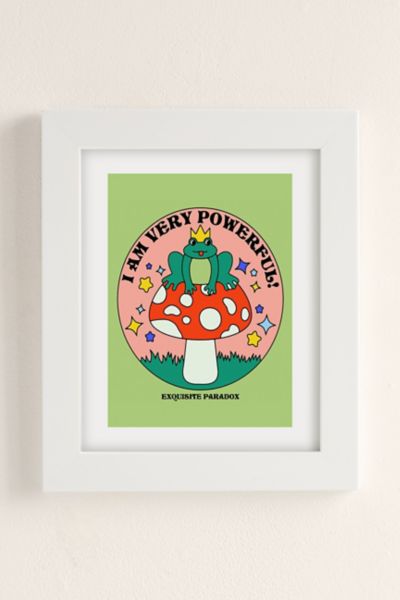Exquisite Paradox Powerful Frog Art Print In Modern White At Urban Outfitters In Multi