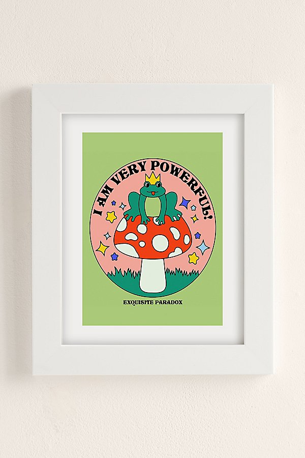 Exquisite Paradox Powerful Frog Art Print In White Matte Frame At Urban Outfitters