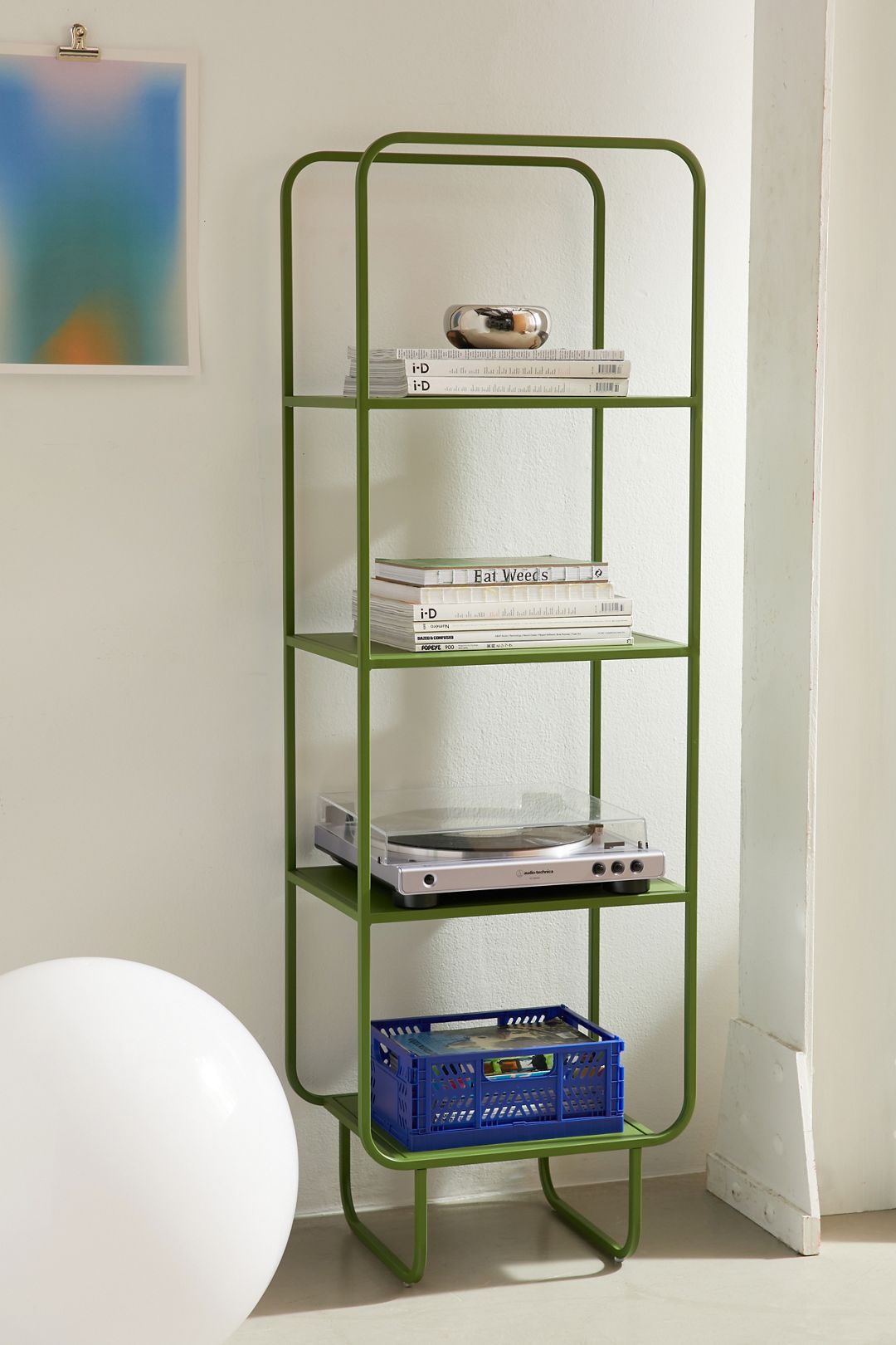 Alana Narrow Storage Shelf - Green, ONE SIZE