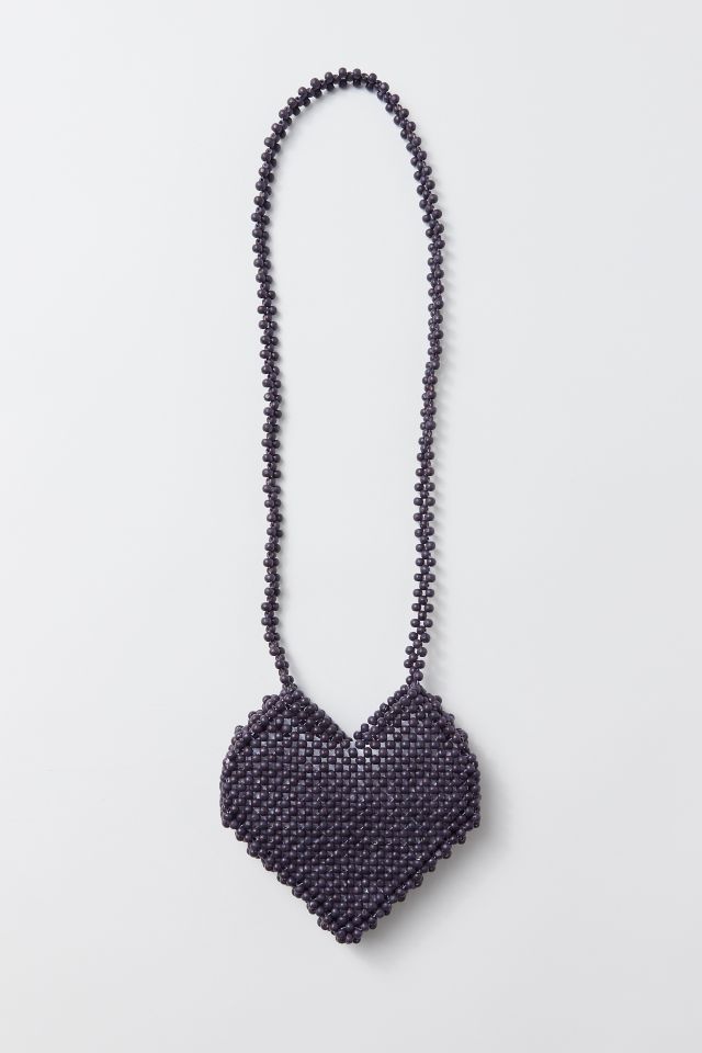 Sac à Bandoulière en Forme de Cœur Perlé UO #1