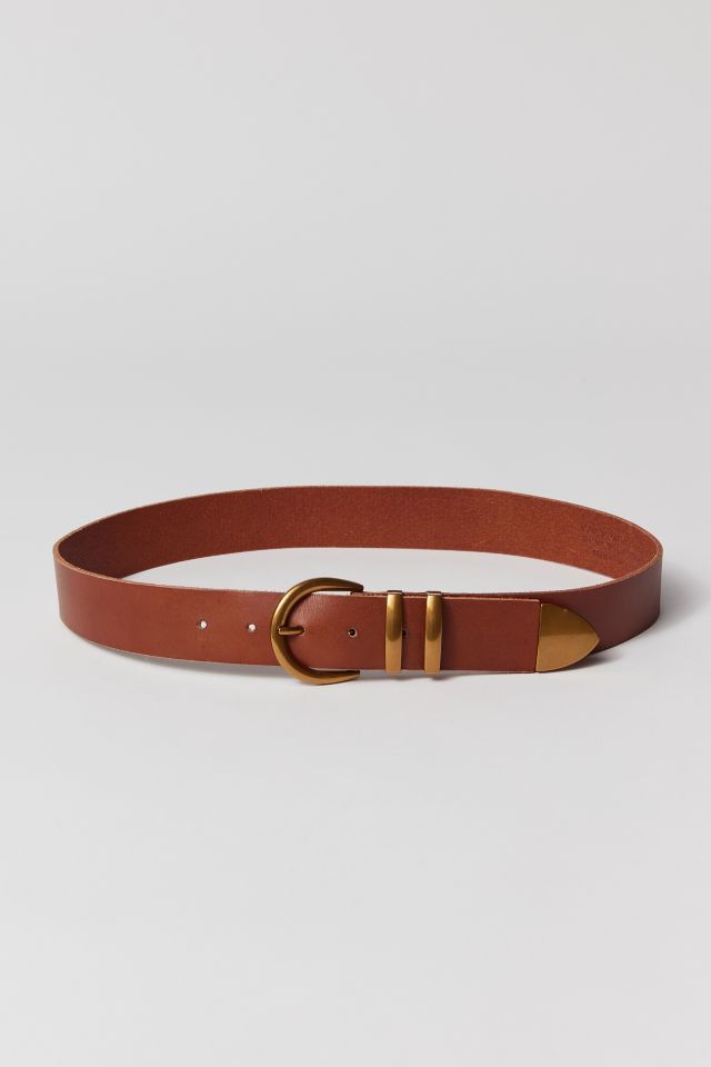 UO Isla Curved Buckle Leather Belt #2