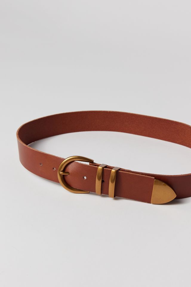 UO Isla Curved Buckle Leather Belt #3