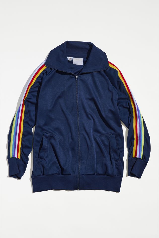 Vintage Rainbow Stripe Track Jacket