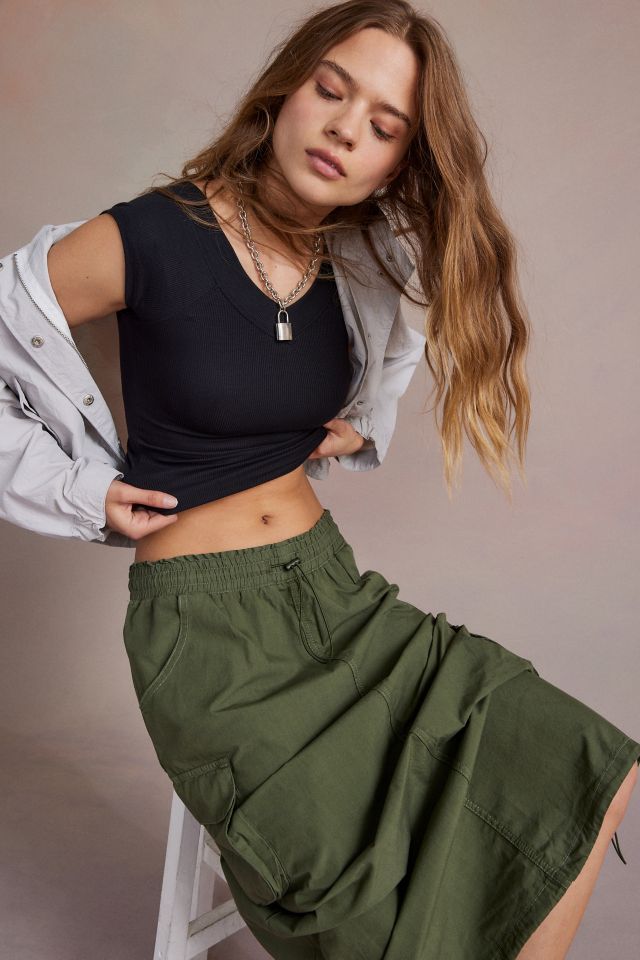 UO Ryder Cargo Midi Skirt #1