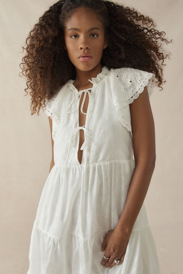 En Saison Rue Eyelet Tiered Midi Dress #1