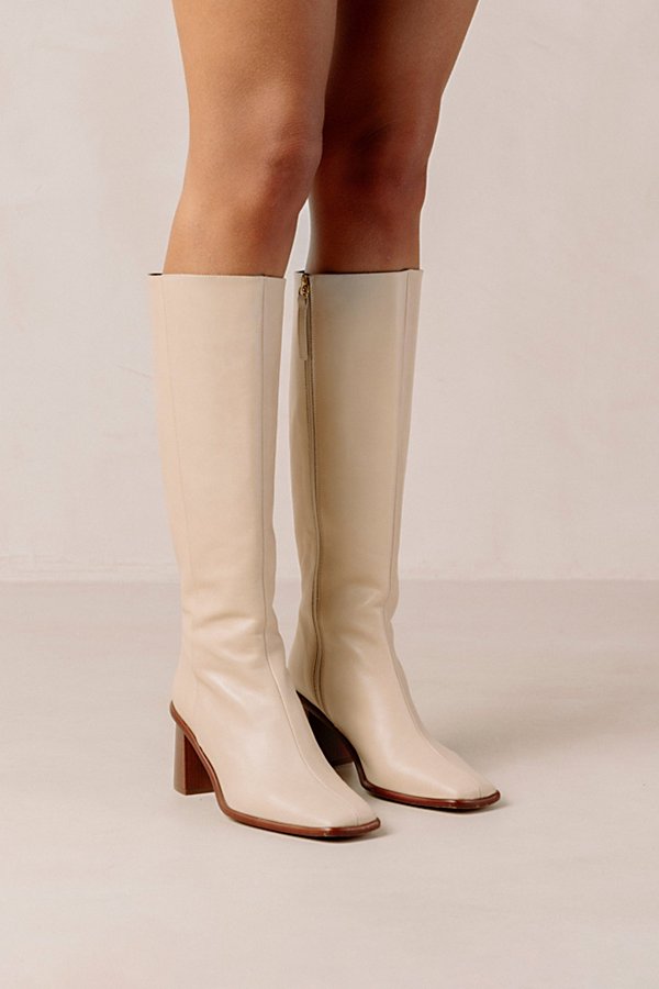Shop Alohas East Leather Knee High Boot In Ivory, Women's At Urban Outfitters