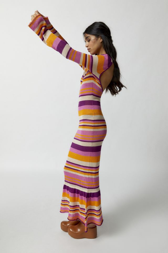 Another Girl Sienna Knit Stripe Maxi Dress