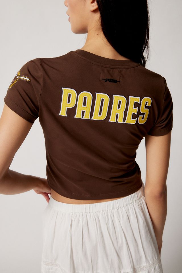 Upcycled San Diego Padres Baby Tee *MADE TO ORDER* - Tonguetied