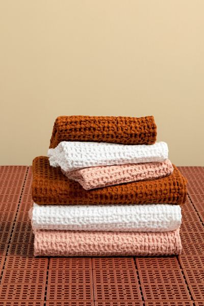 Hawkins New York Simple Waffle Towels - Bath Sheet, Blush