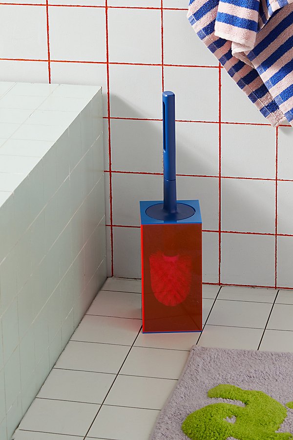 Urban Outfitters Acrylic Toilet Brush In Blue