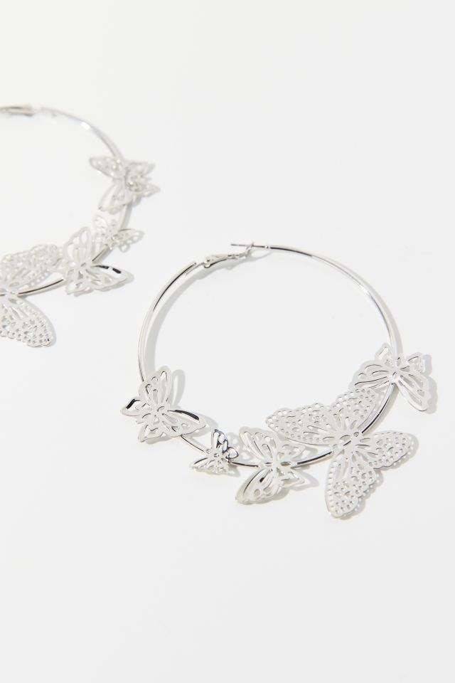 Boucles d'Oreilles Créoles Papillon #1