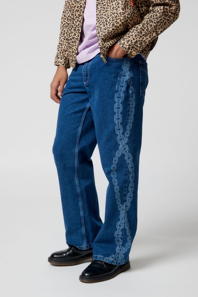 The Ragged Priest Chain Print Straight Leg Jean Urban Outfitters Canada