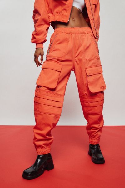 DIESEL P-MIRT CARGO PANT IN ORANGE, WOMEN'S AT URBAN OUTFITTERS