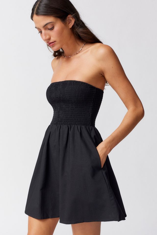 UO Teddi Strapless Mini Dress