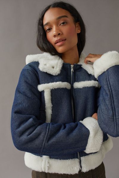 UO Roselyn Faux Shearling Jacket