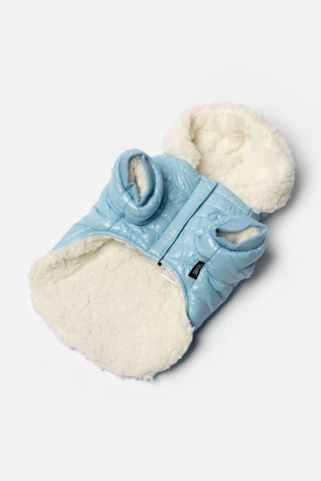 Silver Paw Dog Hooded Puffer Jacket #1