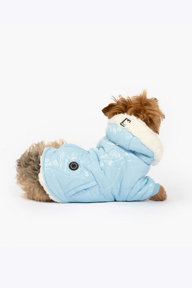 Silver Paw Dog Hooded Puffer Jacket #2