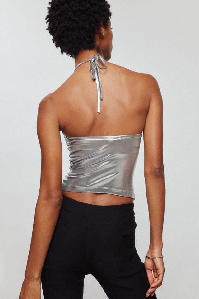 Diesel T-SALILA Metallic Halter Top #3