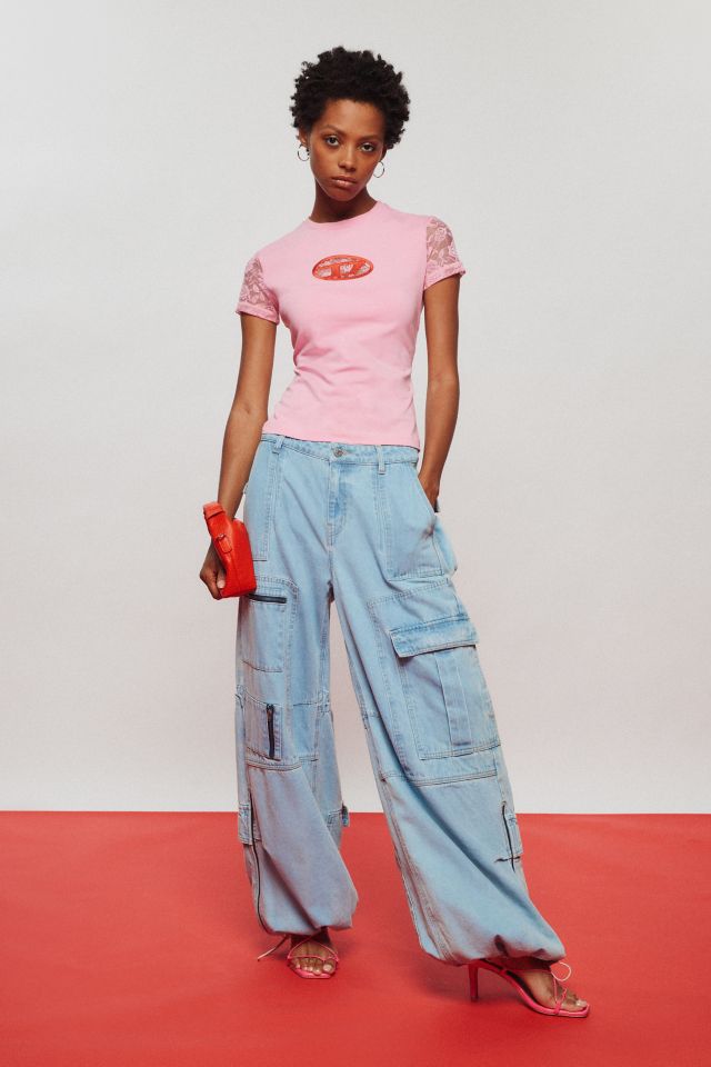 Diesel SLI-OVALACE Sheer Lace Tee #1