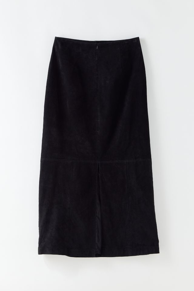 Vintage Suede Maxi Skirt #1