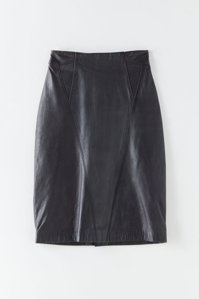 Vintage Leather Midi Skirt | Urban Outfitters Canada