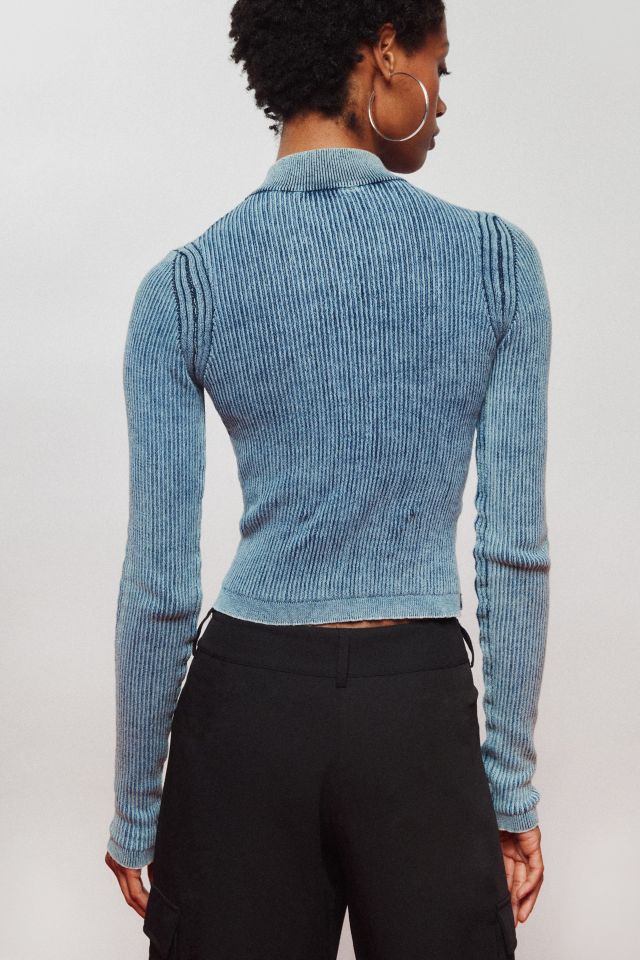 Diesel M-ANAFI Denim-Knit Zip-Up Cardigan #3