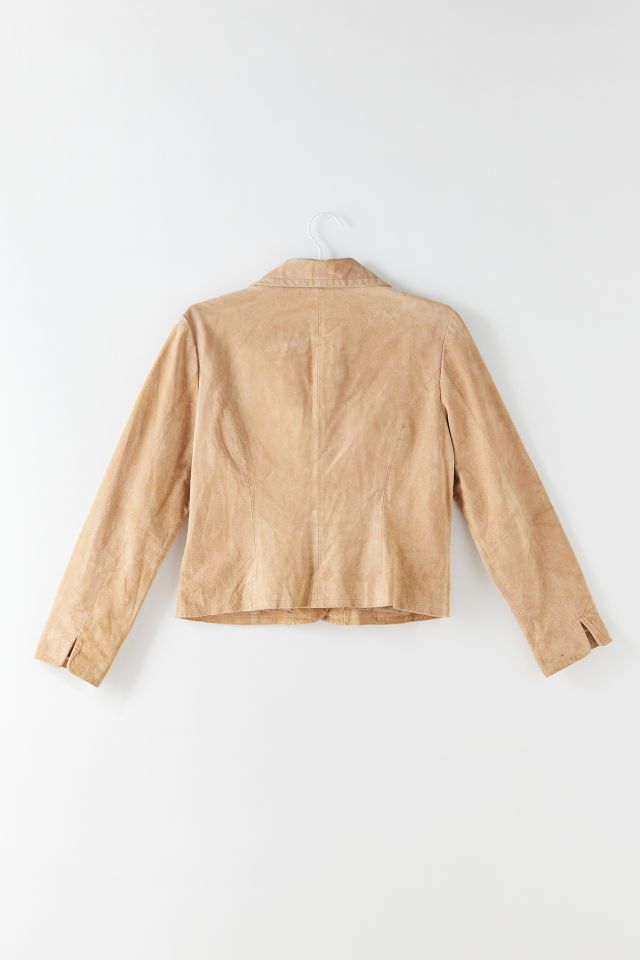 Vintage Bow Pocket Suede Jacket #1
