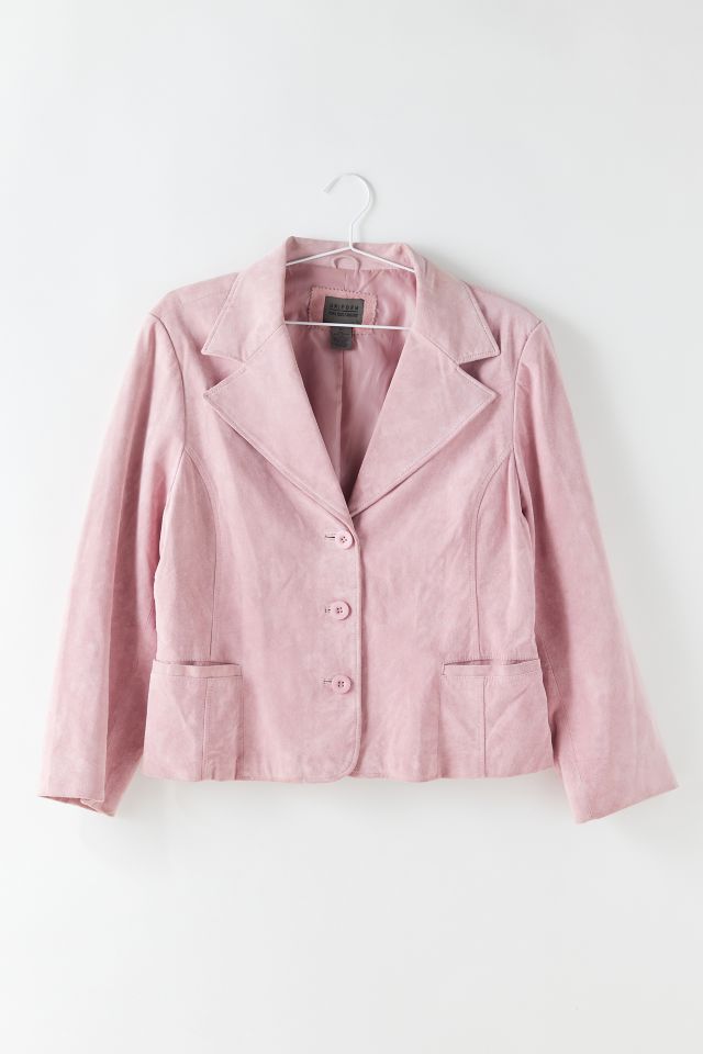 Pink on sale suede blazer