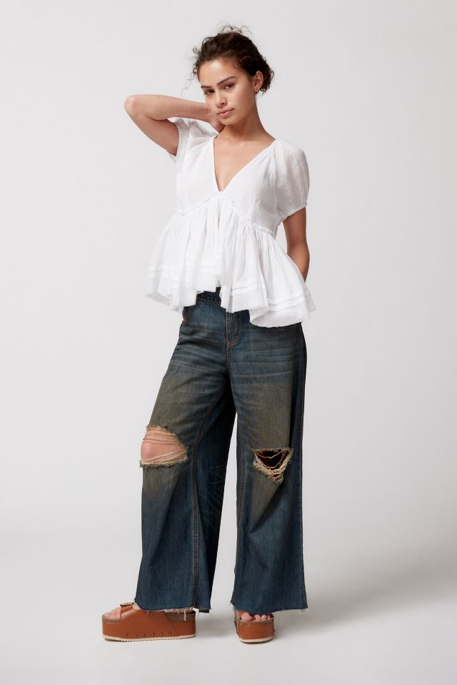 UO Clara Puff Sleeve Blouse #1