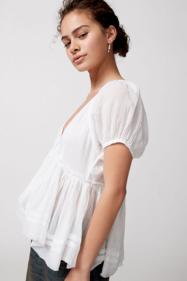 UO Clara Puff Sleeve Blouse #2