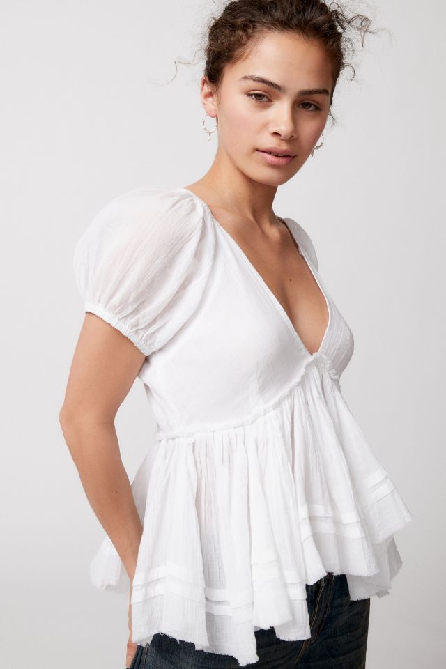 UO Clara Puff Sleeve Blouse #3