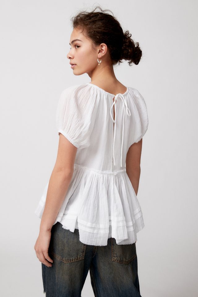 UO Clara Puff Sleeve Blouse #4