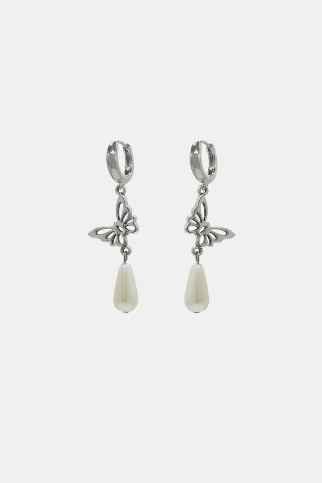 Velvet Luna Diana Butterfly Pearl Earrings #1