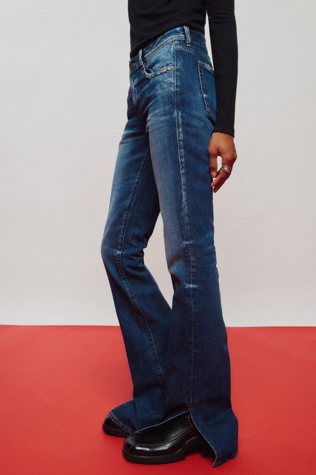 1969 D-Ebbey Woman: Bootcut low waist Jeans, dark blue