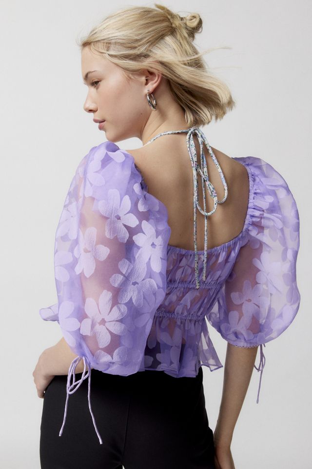 Urban outfitters cheap sheer floral top