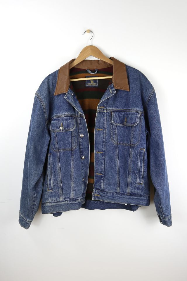 Vintage Woolrich Rainbow Lined Denim Jacket | Urban Outfitters