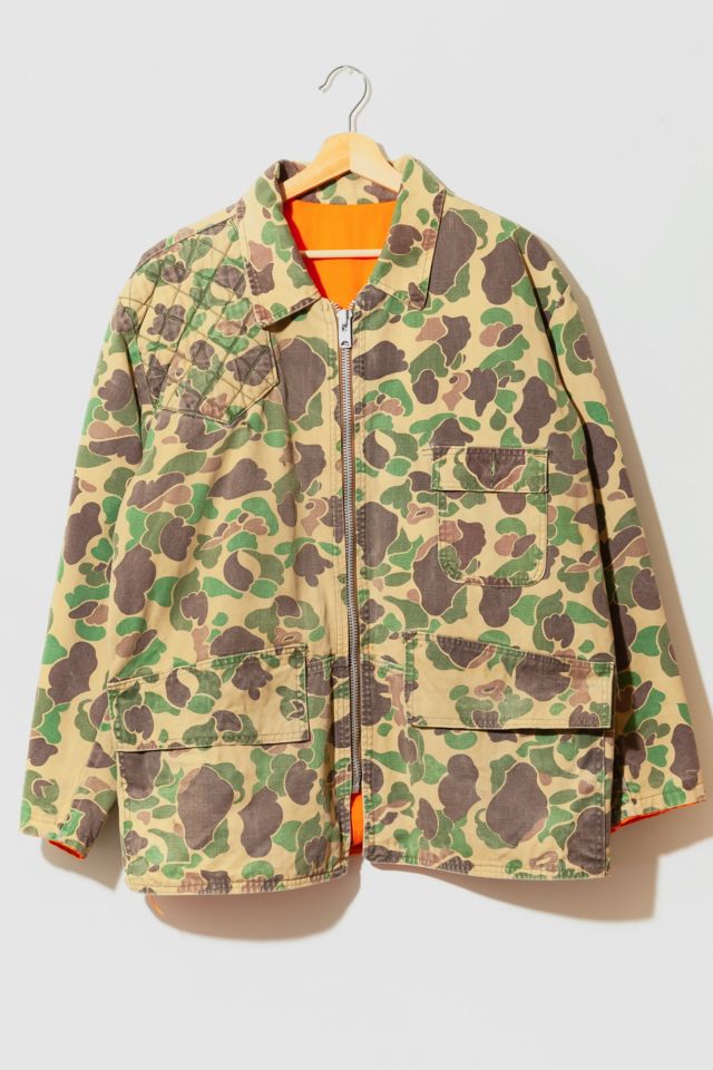 Vintage 1970s Canvas Duck Camo Reversible Jacket | Urban Outfitters