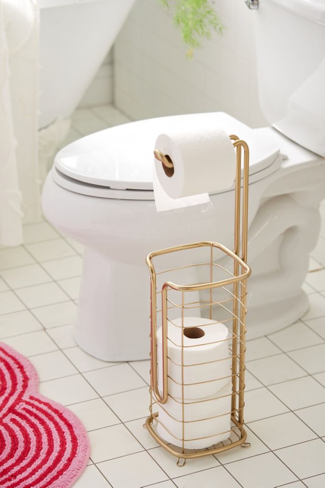 Urban Outfitters Leo Toilet Paper Storage Stand Brown 64589153