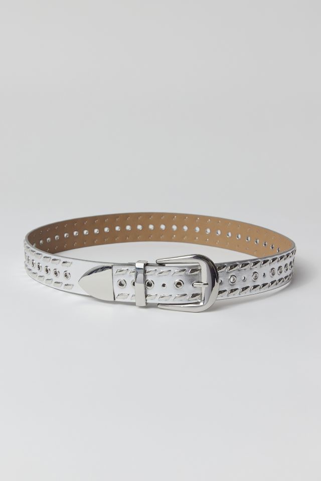 UO Metallic Western Belt | Urban Outfitters