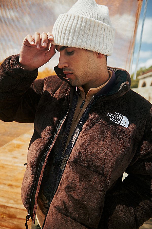 The North Face Versa Velour Nuptse Jacket In Light Brown, Men's At Urban Outfitters
