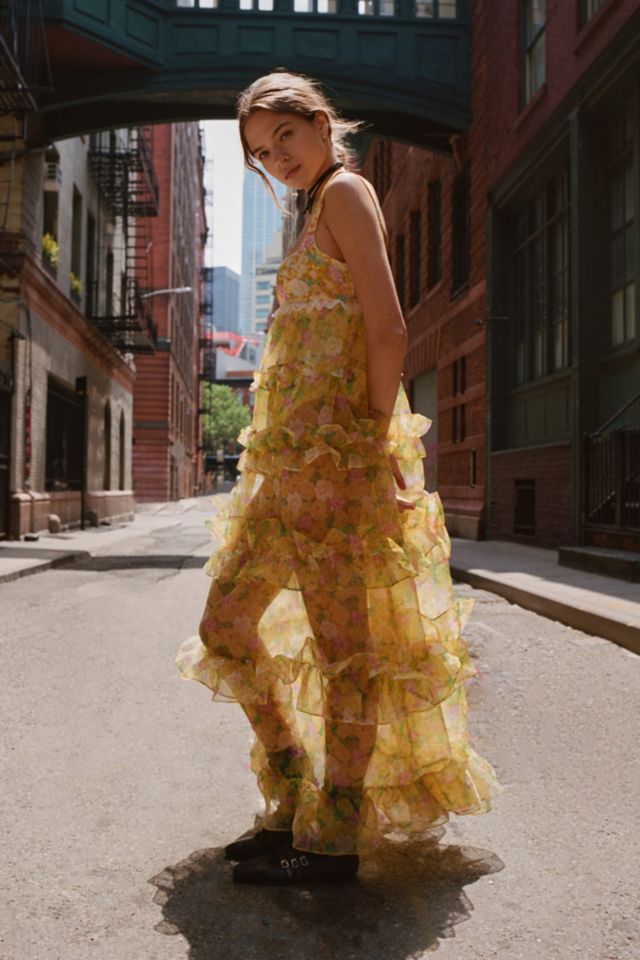 For love and lemons hotsell limoncello tiered ruffle dress