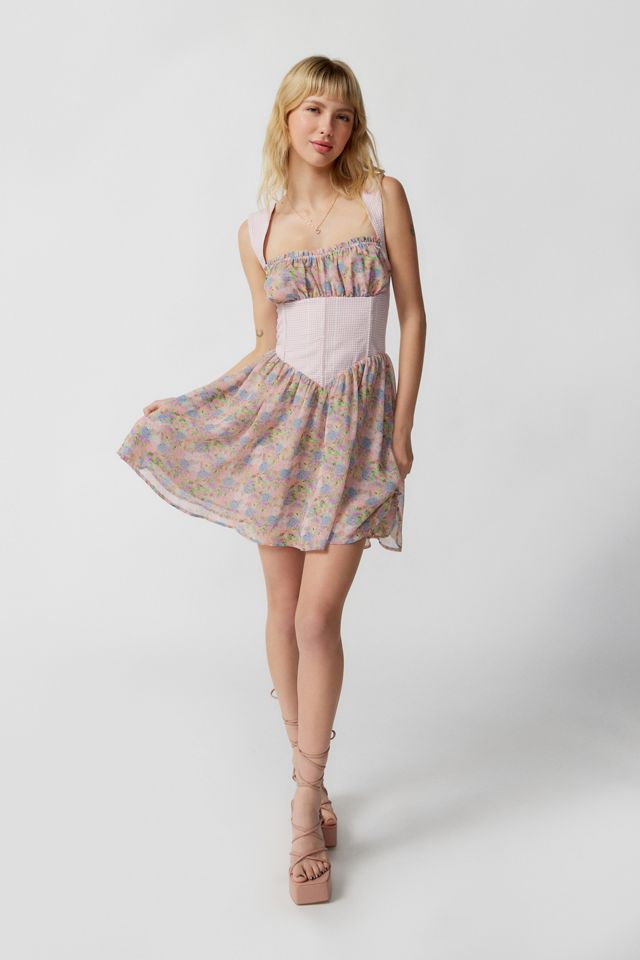 knee length dresses for ladies Romantic Fairytale Floral Mini Dress S / Ivory