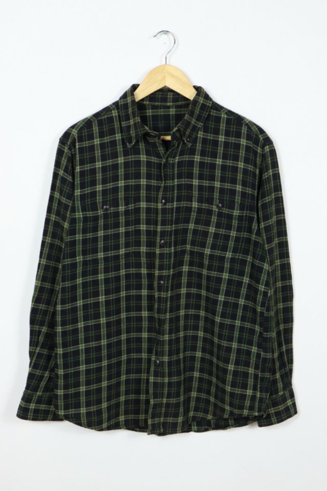 Vintage Black Plaid Button-Down Shirt | Urban Outfitters