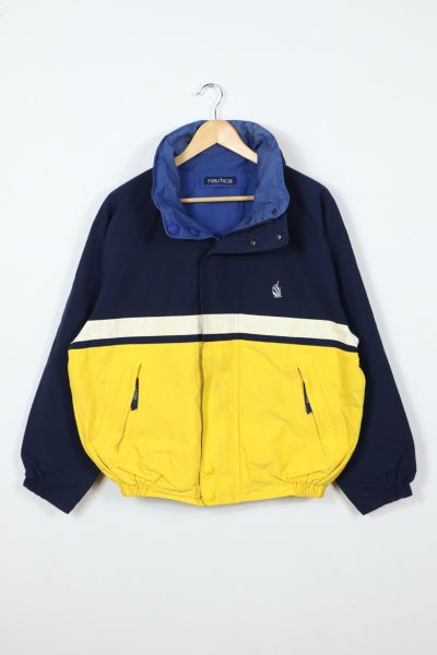 Nautica Vintage Yellow Reversible Windbreaker Jacket Men Size XL –  apthriftfashion