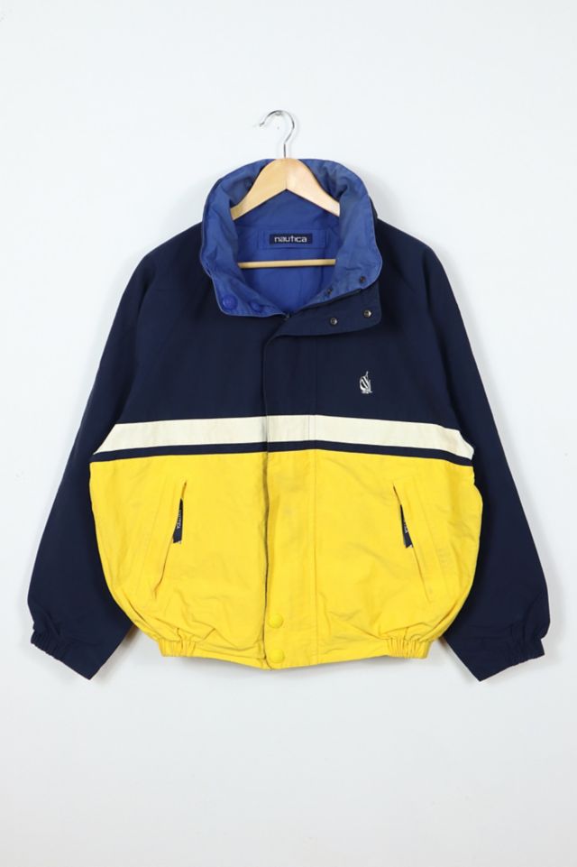 Nautica Vintage Yellow Reversible Windbreaker Jacket Men Size XL –  apthriftfashion