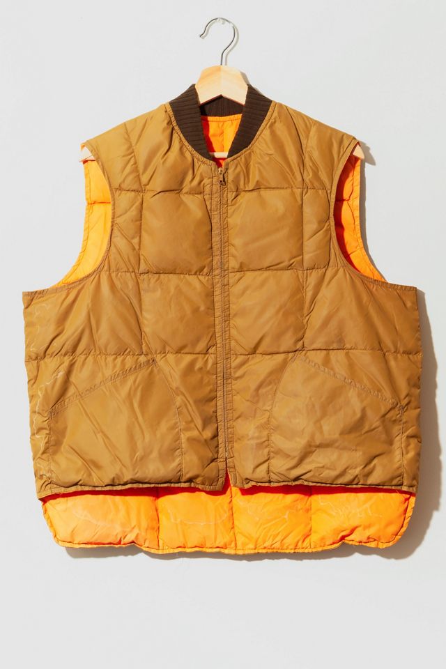 Vintage 1960s Reversible Quilted Puffer Vest | Urban Outfitters